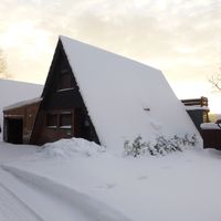 Ferienhaus Mauer Krombachtalsperre - Hausvorderseite Winter