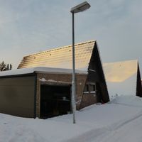 Ferienhaus Mauer Krombachtalsperre - Hausvorderseite Winter