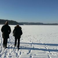 Ferienhaus Mauer Krombachtalsperre - Winterwanderung &uuml;ber die Krombachtasperre